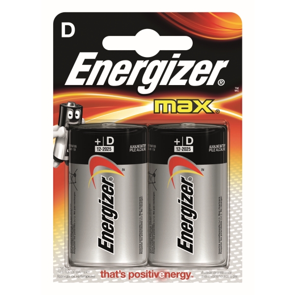 Energizer D/LR20 - Ε95 Max+Power Seal, 2τμχ